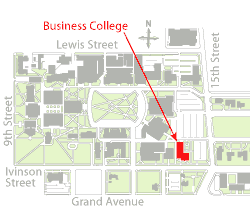 College of Business location map.