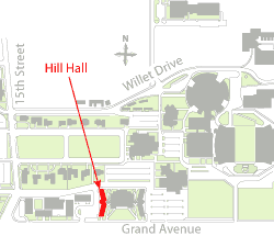 Hill Hall  location map.