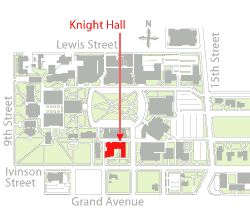 Knight Hall location map.