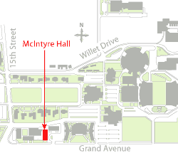 McIntyre Hall location map.