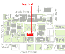 Ross Hall location map.