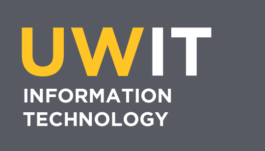 UWIT information technology text on grey background