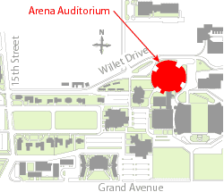 Arena Auditorium  location map.