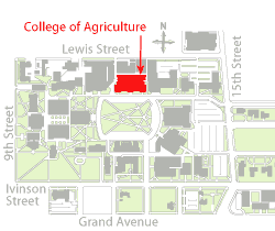 Agriculture Building location map.