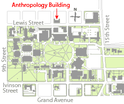 Anthropology Building location map.
