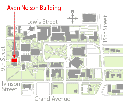 Aven Nelson Building location map.