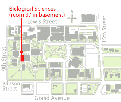 Biological Sciences Building location map.