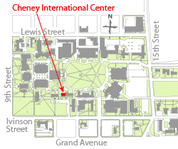 Cheney International Building location map.