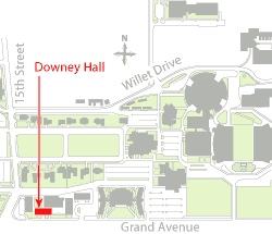 Downey Hall  location map.