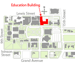 Education Building location map.