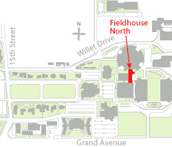 Fieldhouse North location map.