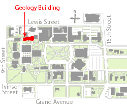 Geology Building location map.