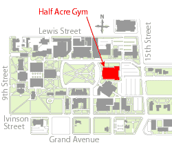 Half Acre location map.