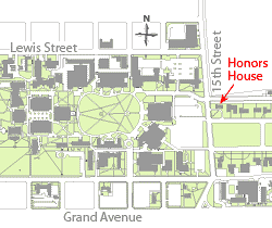 Honors House location map.