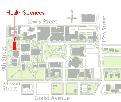 Health Sciences location map.