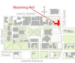 Wyo Hall location map.