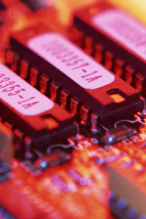 computer motherboard close-up